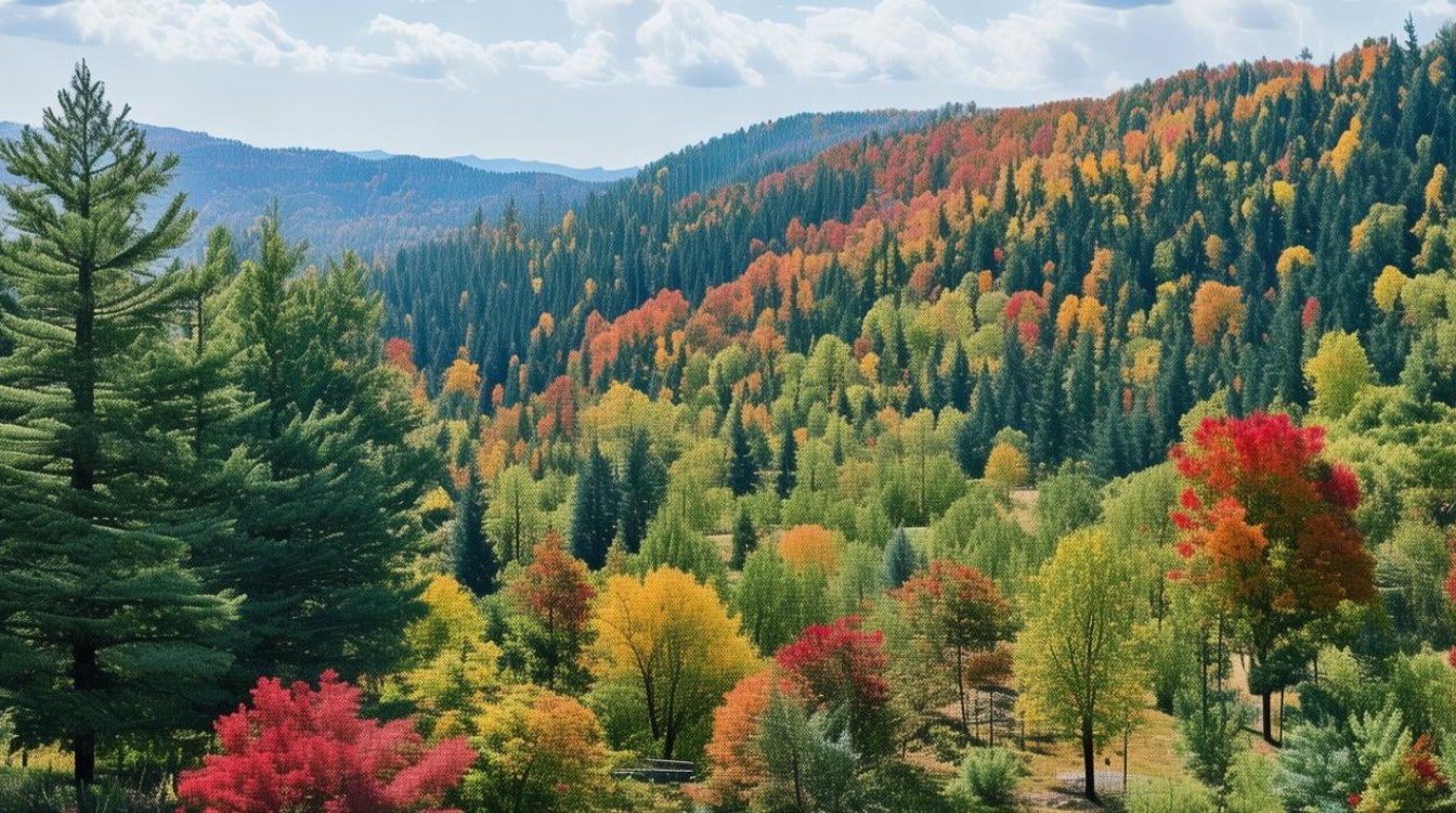 山上旅游景点适合种植哪些类型的树木？如何兼顾观赏与生态效益？