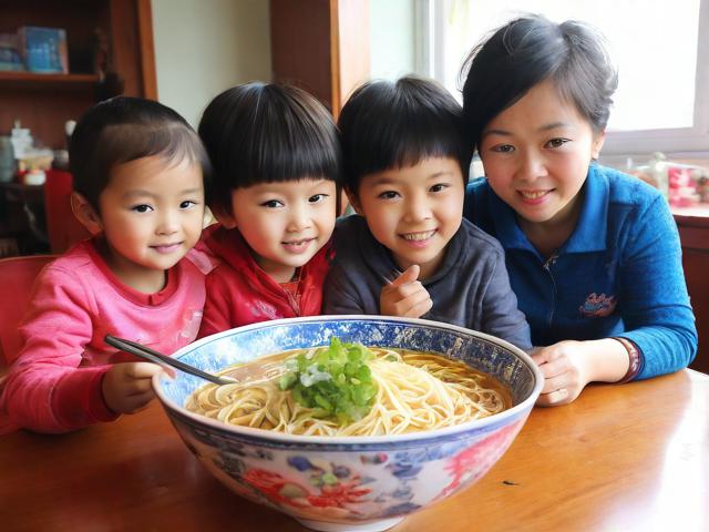 三女子带四孩子仅点一碗面多次续面引发争议，消费合理性探讨