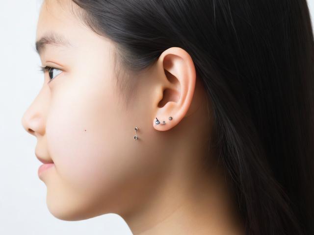 疯狂背后的故事,为何这位15岁女孩选择一次性在左耳打14个耳洞?