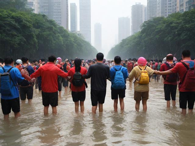 郑州暴雨引发民众手拉手搭人桥,背后原因令人动容!
