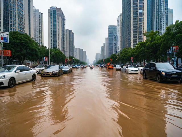 郑州暴雨引发城区内涝，街道积水严重，现场情况紧急报告