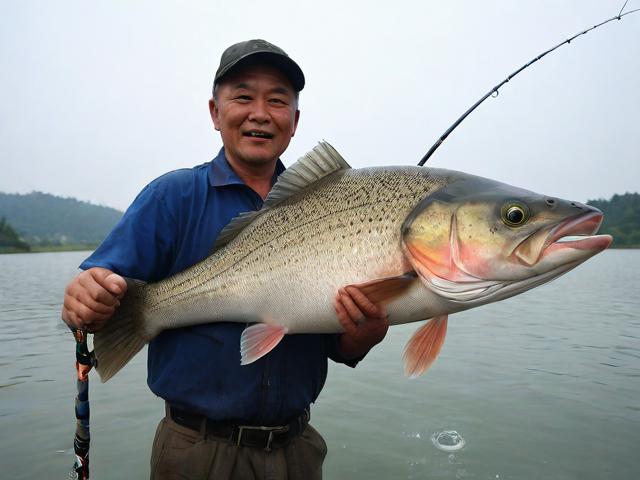中国钓王成功捕获巨型野生花鲢,重达73斤?
